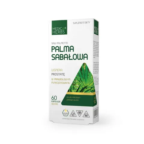 Medica Herbs Palma sabałowa 60 kapsułek - Prostata Układ Moczowy i Włosy