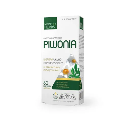 Medica herbs piwonia 600mg 60 kapsułek