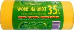 Worki 35l na śmieci żółty LD ECO a50/20