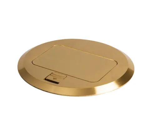 Puszka podłogowa BIURO 04-0041-100 mosiądz matowy