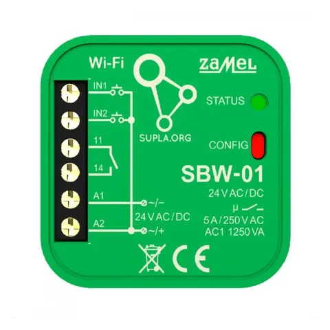 Sterownik bramowy WI-FI, 1-kanałowy dwukierunkowy, SBW-01