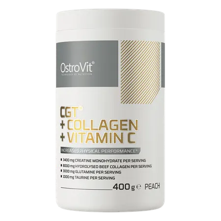 Ostrovit CGT + Kolagen + Witamina C brzoskwiniowy (400g)