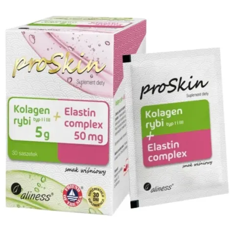 Aliness ProSkin Kolagen rybi 5 g + Elastin complex 50 mg (30 saszetek)