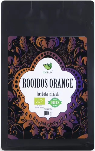 Aliness Herbata ekologiczna liściasta ROOIBOS ORANGE 100 g