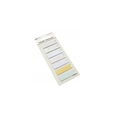 Zakładki indeksujące samoprzylepne 12x44 mm 7 wzorów po 25 kartek Penword ZI-34 a1/24