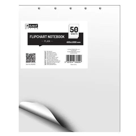Blok flipchart 65x100 cm gładki 80 g/m² D.Rect a50