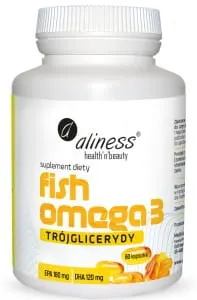 Aliness Fish Omega 3 Trójglicerydy 180/120mg (60 kap)