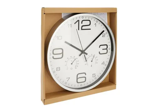 Zegar ścienny higrometr termometr 30cm H&S