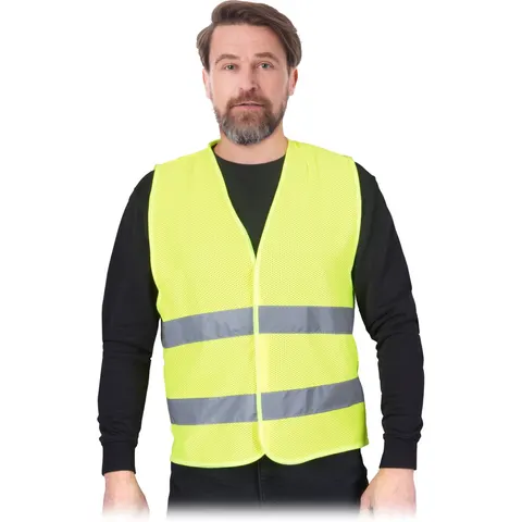 Kamizelka ostrzegawcza z siateczki KOS-MESH M ŻÓŁTY
