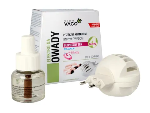 VACO Elektrofumigator przeciw komarom i innym owadom Bezpieczny sen + Płyn 45ml 1op.