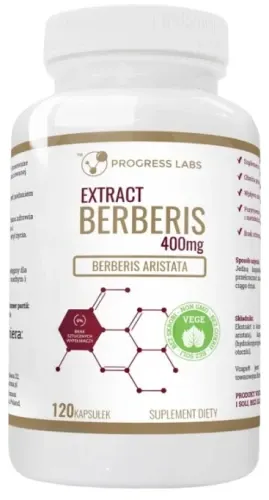 Progress Labs Berberis Aristata Berberyna 400mg (120 kap)