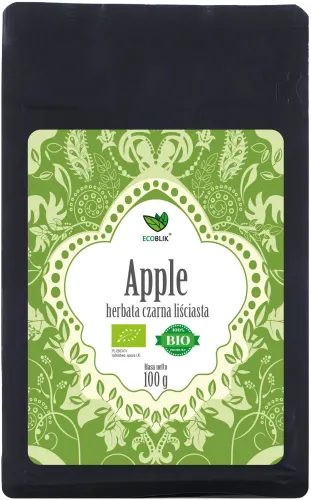 Aliness Herbata czarna APPLE liściasta EKO (100g)(data do 14.03.2027)