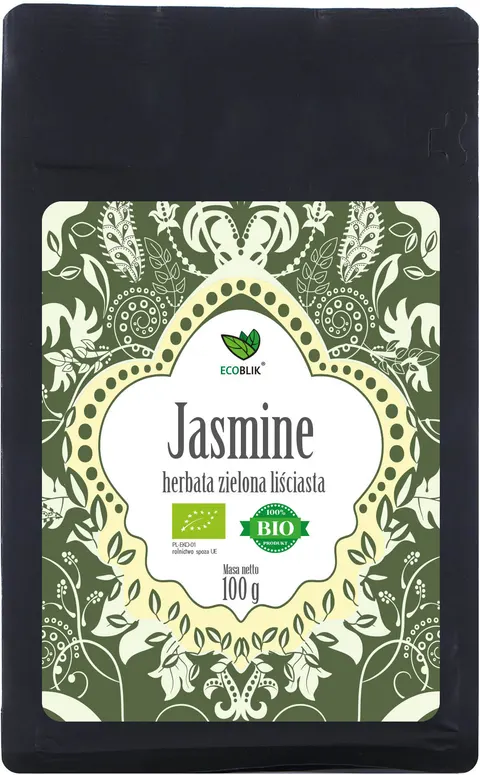 Aliness Herbata zielona JASMINE liściasta EKO (100g)