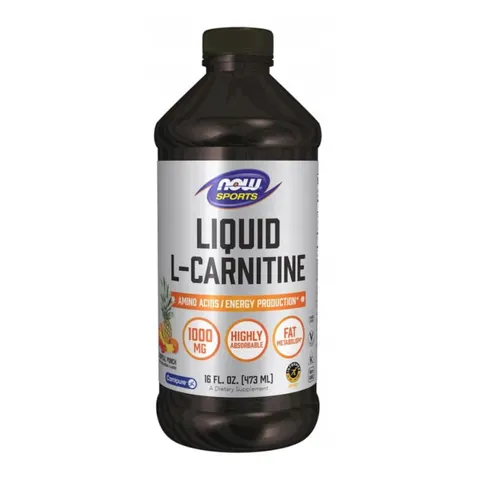 Now Foods L-karnityna 1000mg (473ml) Smak Tropikalny