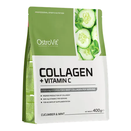 Ostrovit Kolagen + Witamina C ogórkowo-miętowy (400g)