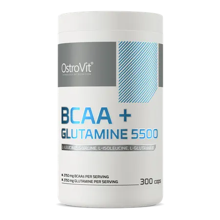 OstroVit BCAA + Glutamina 5500 mg (300 kap)