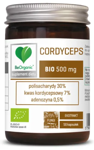 BeOrganic Cordyceps BIO ekstrakt 30/7/0,5 500mg (50kap)