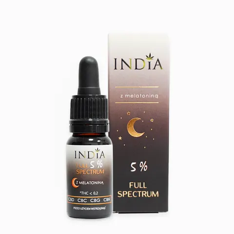 India Full Spectrum Olejek CDB 5% z melatoniną (10ml)