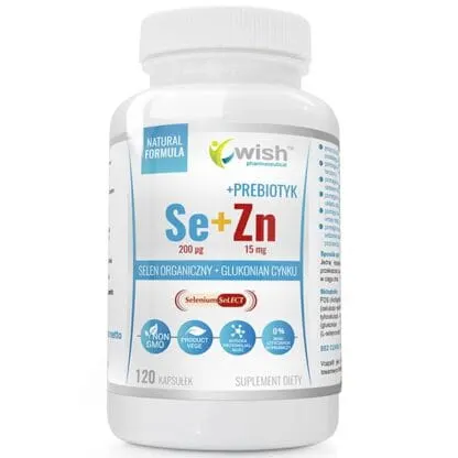 Wish Selen 200mcg + Cynk 15 mg (120 kaps)