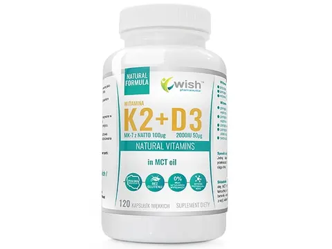 Wish Witamina K2 100mcg+D3 2000IU(120 kaps)