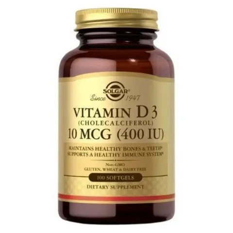 Solgar Witamin D3 (Cholecalciferol) 400 IU (100 kaps.)