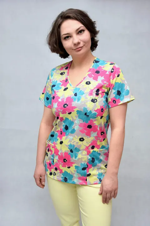 bluza medyczna Letnie Kwiaty