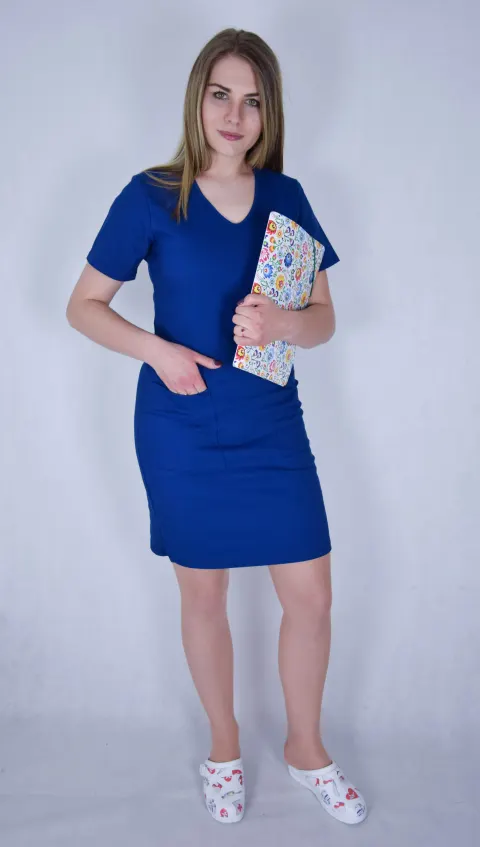 sukienka medyczna morska