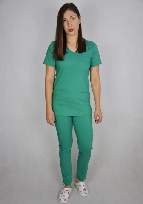 bluza medyczna zielona