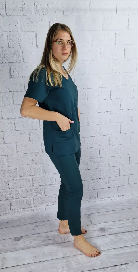 bluza medyczna butelkowa zieleń