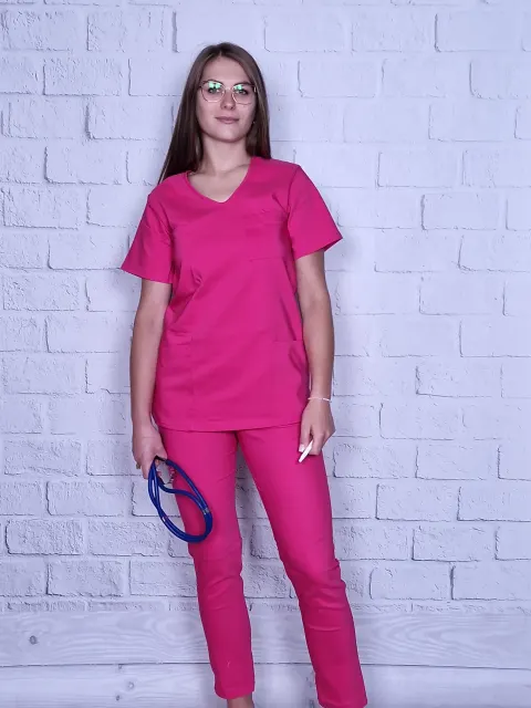 Bluza medyczna malina
