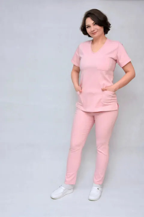 bluza medyczna pudrowy róż