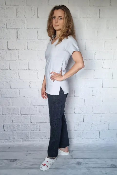 bluza medyczna gołębia