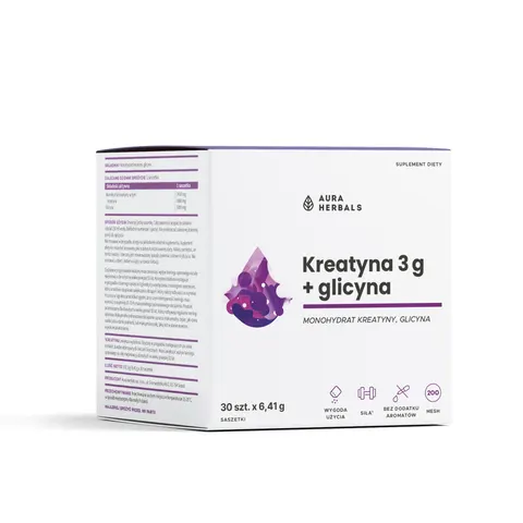 Aura Herbals Kreatyna 3 g +glicyna (30 saszetek)