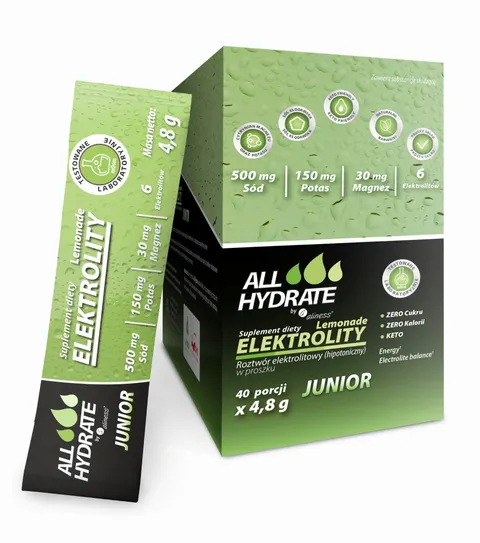 Aliness ALLHydrate Elektrolity JUNIOR Lemonade (40 saszetek)