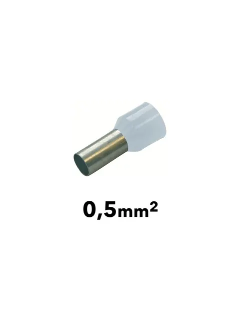 Końcówka tulejkowa izolowana, HTI 0,5/8 (25szt.)