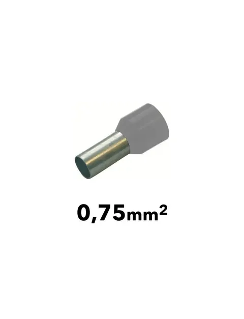 Końcówka tulejkowa izolowana, HTI 0,75/8 (25szt.)