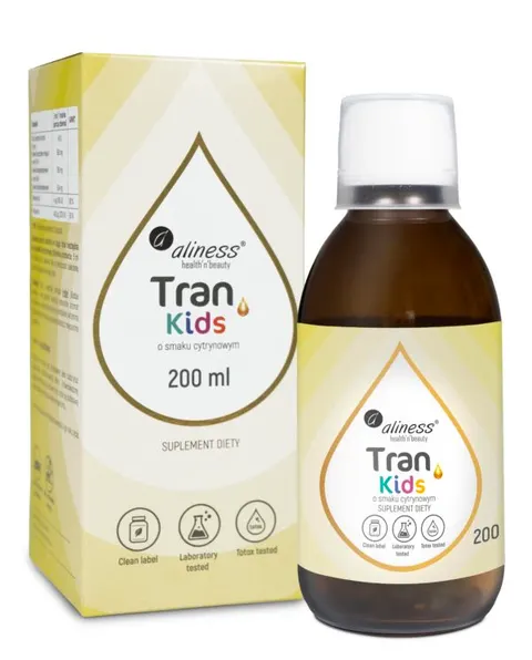 Aliness Tran KIDS (200 ml) o smaku cytrynowym