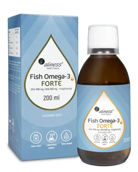Aliness Fish Omega 3 FORTE Trójglicerydy (200 ml)