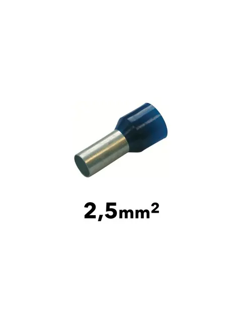 Końcówka tulejkowa izolowana, HTI 2,5/8 (25szt.)