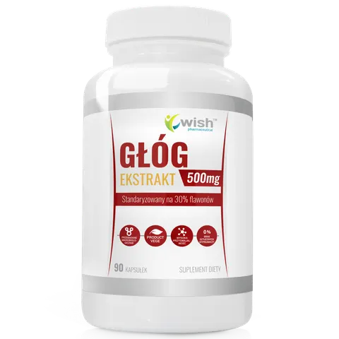 Wish Głóg ekstrakt 500mg (90 kaps.)
