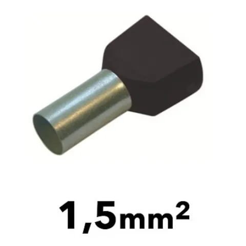 Końcówka tulejkowa Twin 2x1,5/8 (25szt.)