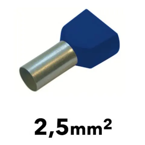 Końcówka tulejkowa Twin 2x2,5/10 (25szt.)