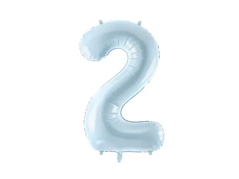 Balon foliowy cyfra 2 jasnoniebieski 70 cm