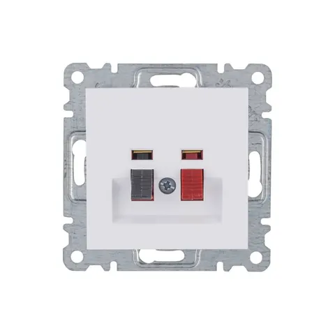Lumina Gniazdo głośnikowe, biały; WL3310, HAGER