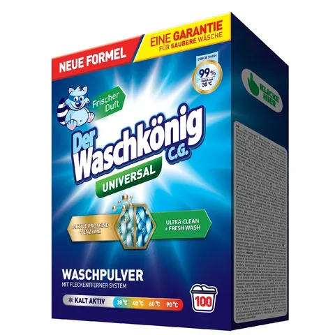 DER WASCHKÖNIG Niemiecki proszek do prania Universal XL Jumbopack 100 prań 6 kg