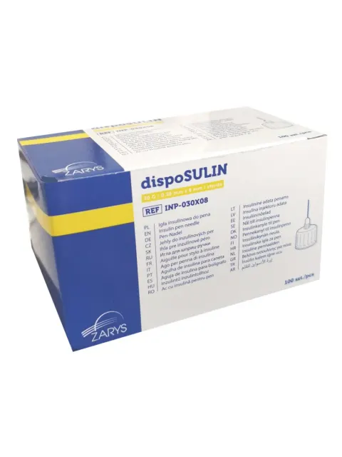 Igły insulinowe do pena dispoSULIN 0,3x8 mm