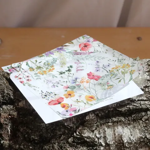 Zaproszenie ślubne z kalką - polne kwiaty