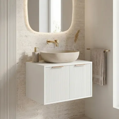 Szafka pod umywalkę Rea Core 80 cm - White - dodatkowy rabat 5% z kodem REA5