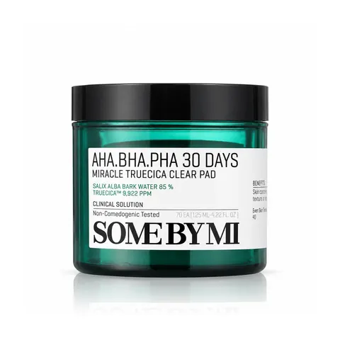 Some By Mi AHA BHA PHA 30 Days Miracle Truecica Clear Pad - Złuszczające płatki do cery problematycznej 70 szt.