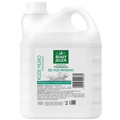 BIAŁY JELEŃ Żel pod prysznic KOZIE MLEKO, 2 l zapas
